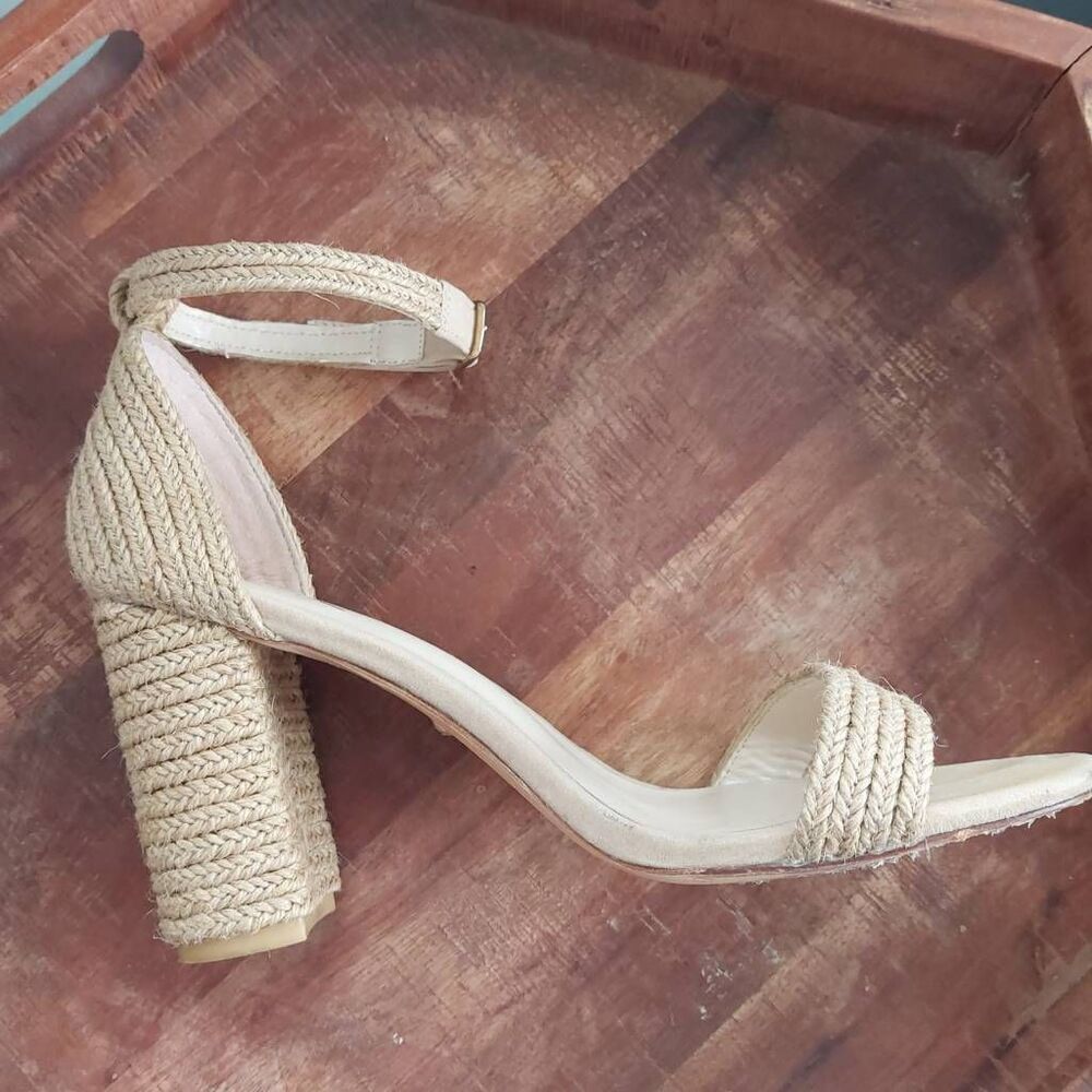 REVOLVE x RAYE Bliss Woven Ankle Strap Heels size 8 - Picture 10 of 12